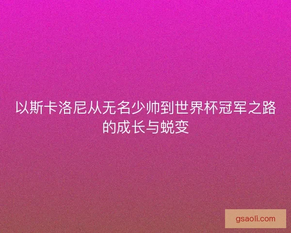 以斯卡洛尼从无名少帅到世界杯冠军之路的成长与蜕变